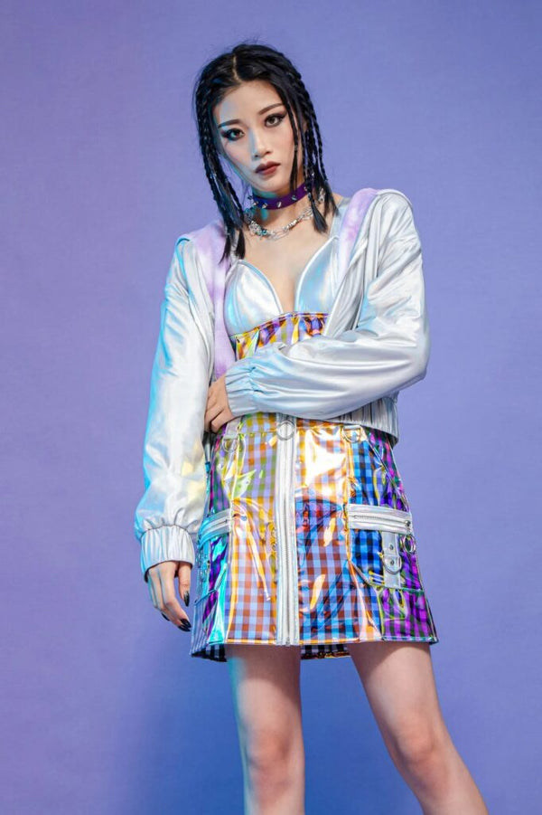 Check Glam Skirt