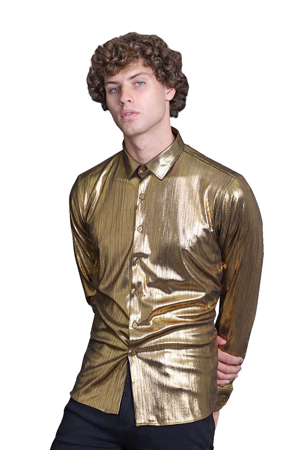 Gold Button Up