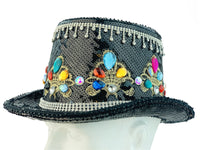 Black Sequin Top Hat