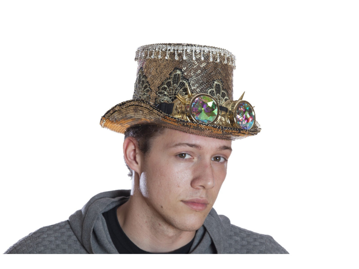 Gold Lace Top Hat