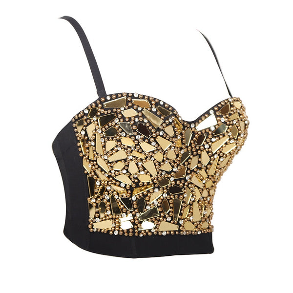 Mirror Beaded Bustier