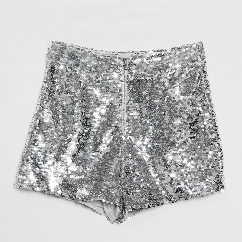 Silver Sequins Short