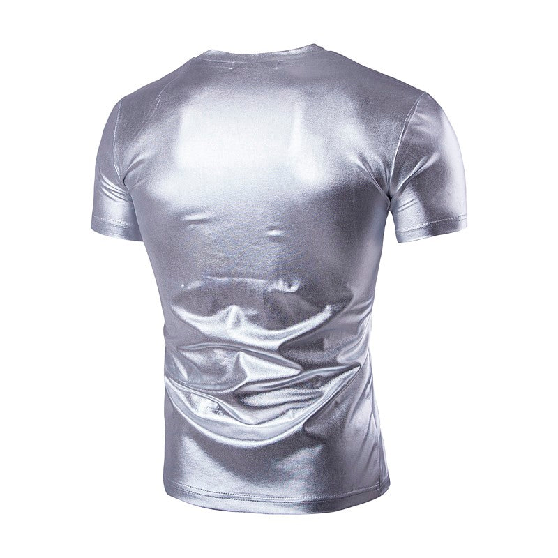 Mens Metallic V-Neck