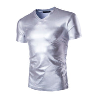 Mens Metallic V-Neck