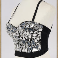 Mirror Beaded Bustier