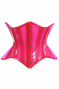 Pink Clear Curvy Underbust Cincher Corset