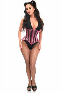 Pink Clear Curvy Underbust Cincher Corset