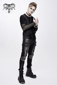 Studded Golden Accent Pants with Buckles