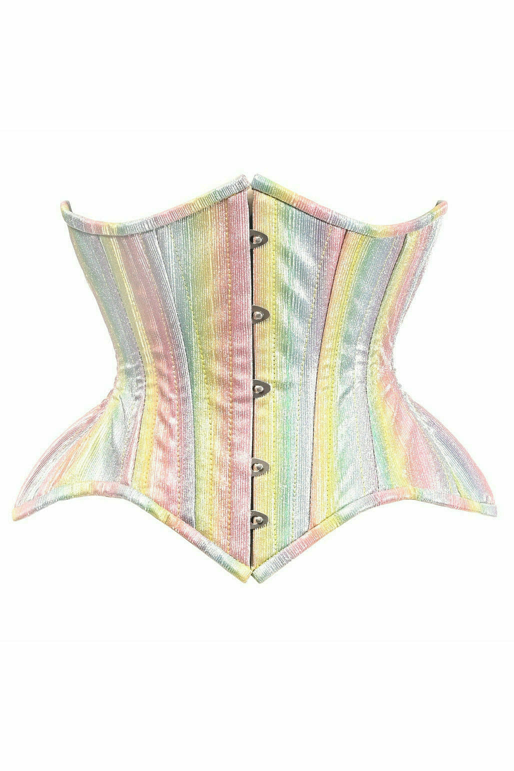 Rainbow Glitter Double Steel Boned Corset